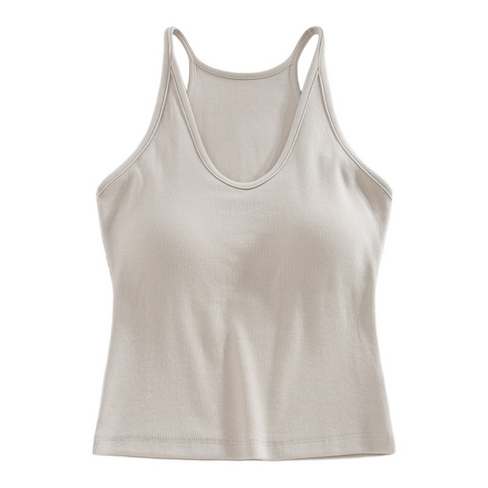 91家纺网 家纺一手货源 找家纺 【螺纹背心吊带】 2025新款日式无印棉质螺纹背心良品吊带胸垫女内搭外穿打底美背固定杯文胸