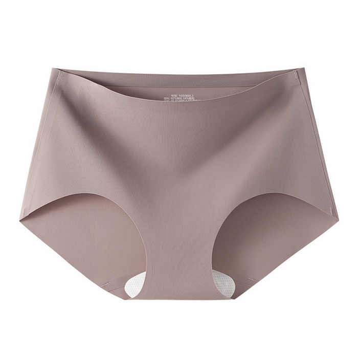 91家纺网 家纺一手货源 找家纺 【女士无痕一片式内裤】2025新款日式无印女生一片式中腰内裤良品纯色三角内裤蚕丝裆无痕冰丝锦氨