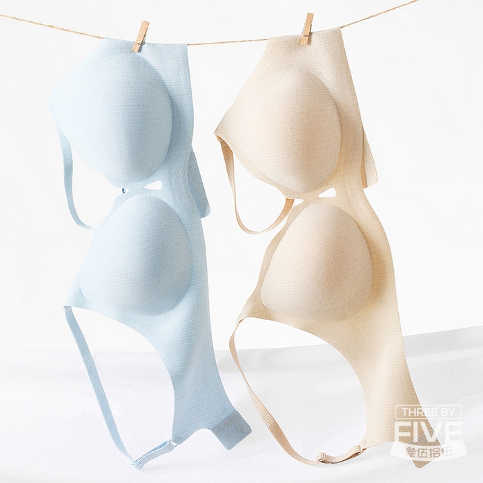 良品汇馆 2025新款日式无印暗纹锦氨文胸良品无痕凉感内衣透气无钢圈固定杯女生胸罩 组合图仅供展示