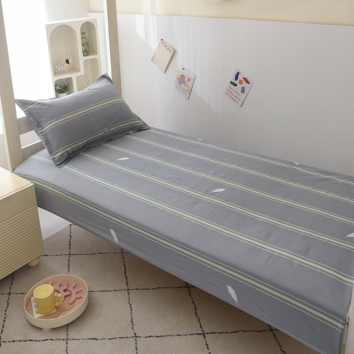 91家纺网 家纺一手货源 找家纺 （总）茗婷家纺 2025款13372纯棉全棉宿舍上下铺学生三件套六件套