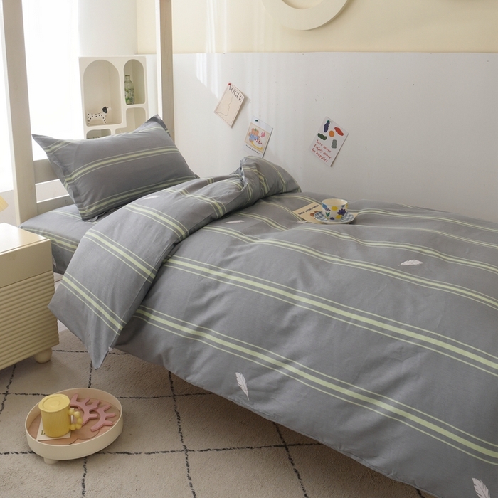 91家纺网 家纺一手货源 找家纺 （总）茗婷家纺 2025款13372纯棉全棉宿舍上下铺学生三件套六件套