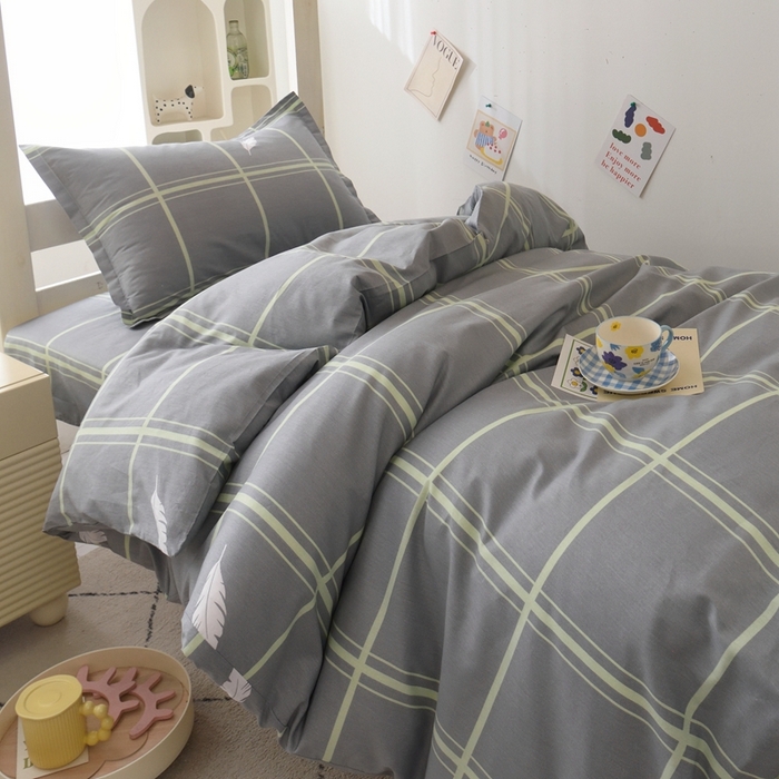 91家纺网 家纺一手货源 找家纺 （总）茗婷家纺 2025款13372纯棉全棉宿舍上下铺学生三件套六件套