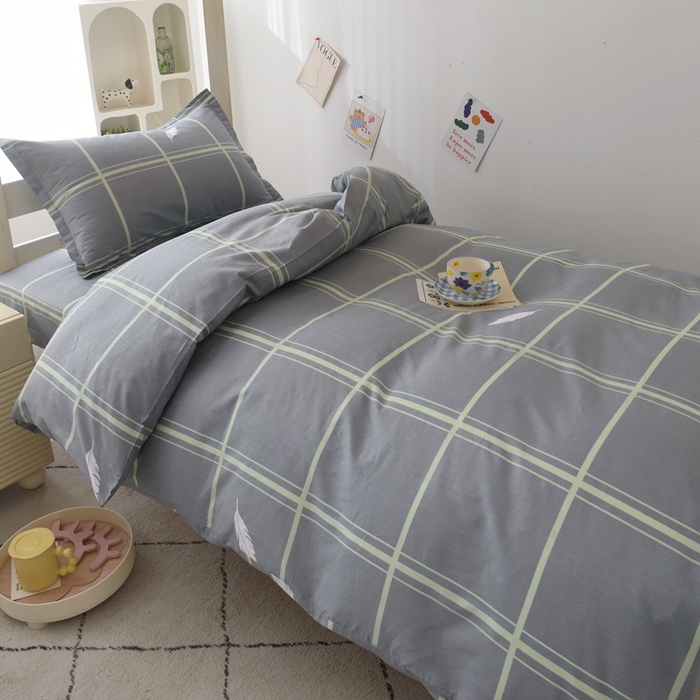 91家纺网 家纺一手货源 找家纺 （总）茗婷家纺 2025款13372纯棉全棉宿舍上下铺学生三件套六件套