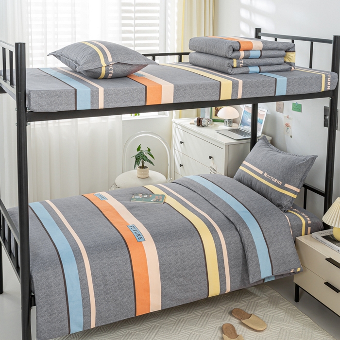 上学郎家居 2025新款学生宿舍130克加厚磨毛三件套 布莱特