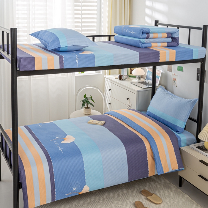 上学郎家居 2025新款学生宿舍130克加厚磨毛三件套 枫叶情