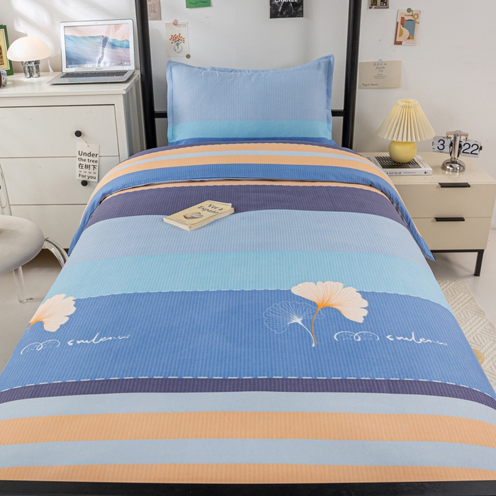 91家纺网 家纺一手货源 找家纺 上学郎家居 2025新款学生宿舍130克加厚磨毛三件套 枫叶情