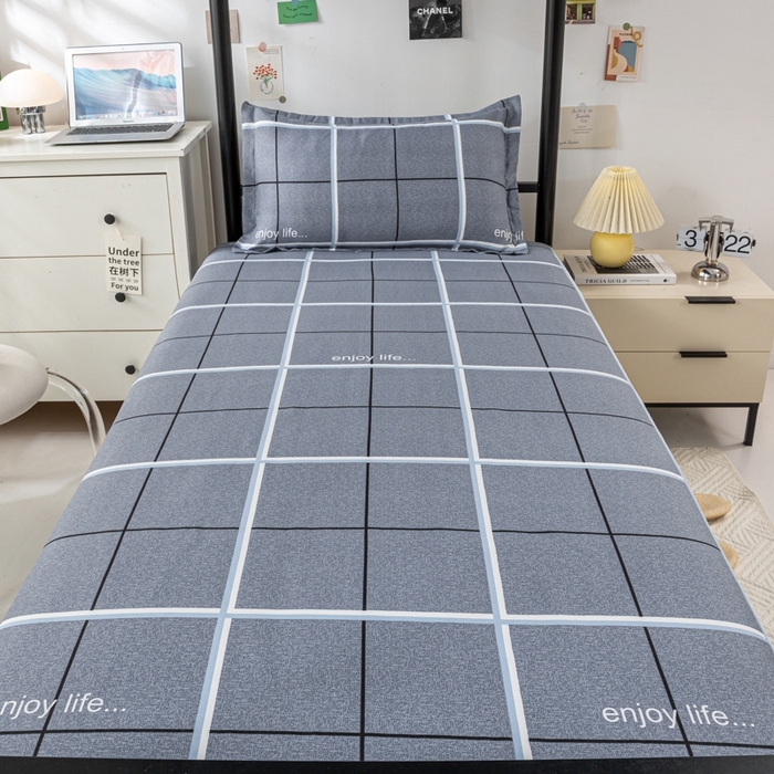 91家纺网 家纺一手货源 找家纺 上学郎家居 2025新款学生宿舍130克加厚磨毛三件套 轨迹