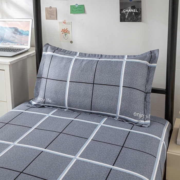 91家纺网 家纺一手货源 找家纺 上学郎家居 2025新款学生宿舍130克加厚磨毛三件套 轨迹