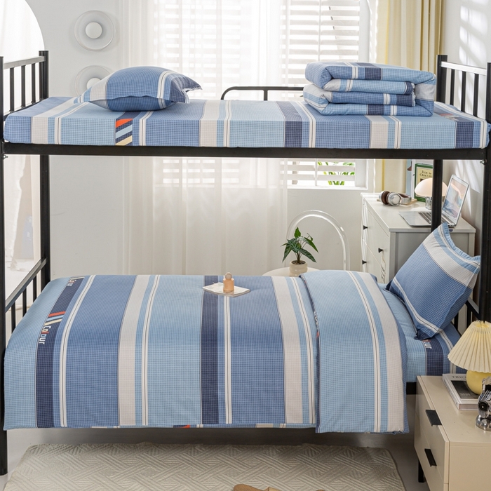 91家纺网 家纺一手货源 找家纺 上学郎家居 2025新款学生宿舍130克加厚磨毛三件套 卡乐瑞