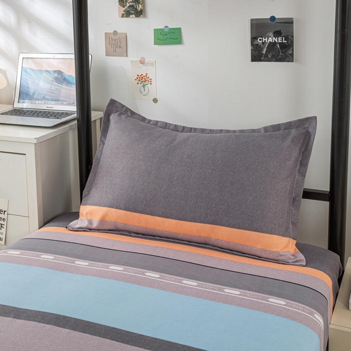 91家纺网 家纺一手货源 找家纺 上学郎家居 2025新款学生宿舍130克加厚磨毛三件套 律沙