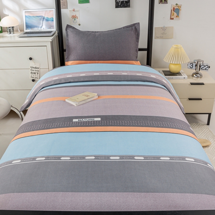 91家纺网 家纺一手货源 找家纺 上学郎家居 2025新款学生宿舍130克加厚磨毛三件套 律沙