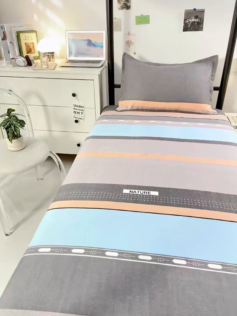 91家纺网 家纺一手货源 找家纺 上学郎家居 2025新款学生宿舍130克加厚磨毛三件套 律沙