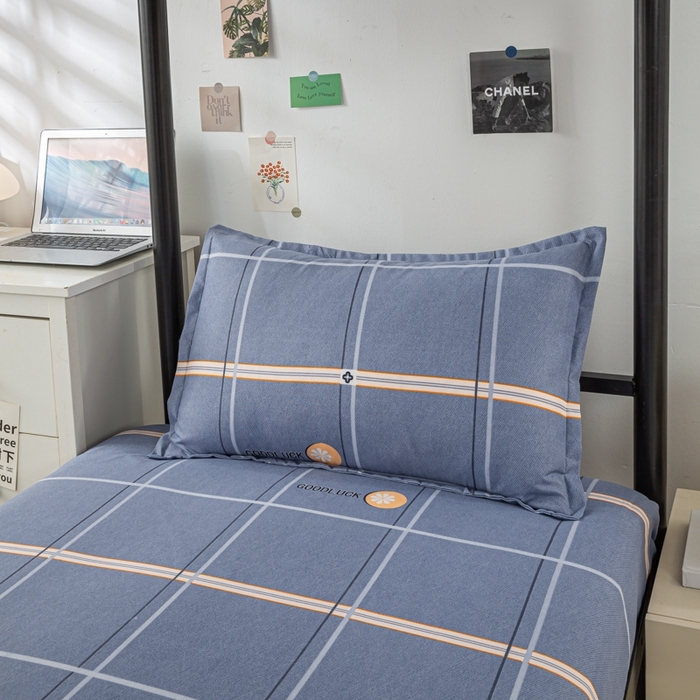 91家纺网 家纺一手货源 找家纺 上学郎家居 2025新款学生宿舍130克加厚磨毛三件套 苏格