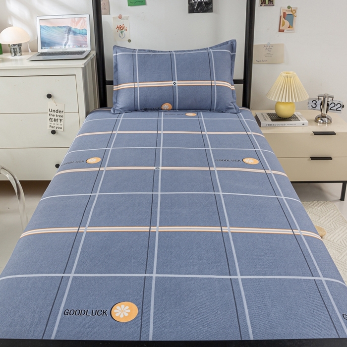 91家纺网 家纺一手货源 找家纺 上学郎家居 2025新款学生宿舍130克加厚磨毛三件套 苏格