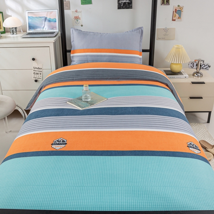 91家纺网 家纺一手货源 找家纺 上学郎家居 2025新款学生宿舍130克加厚磨毛三件套 以利沙