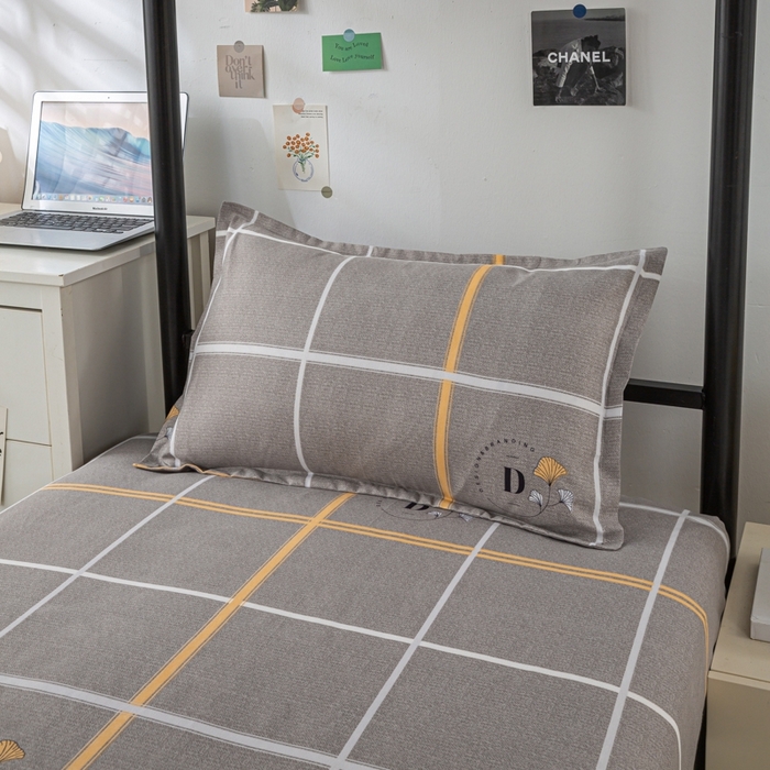 91家纺网 家纺一手货源 找家纺 上学郎家居 2025新款学生宿舍130克加厚磨毛三件套 优佳格-咖