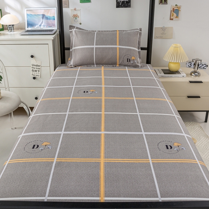 91家纺网 家纺一手货源 找家纺 上学郎家居 2025新款学生宿舍130克加厚磨毛三件套 优佳格-咖