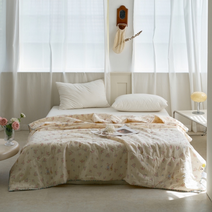 （总）洋铭区（原狠狠爱） 2025新款贝壳彩边双层纱夏被被子被芯