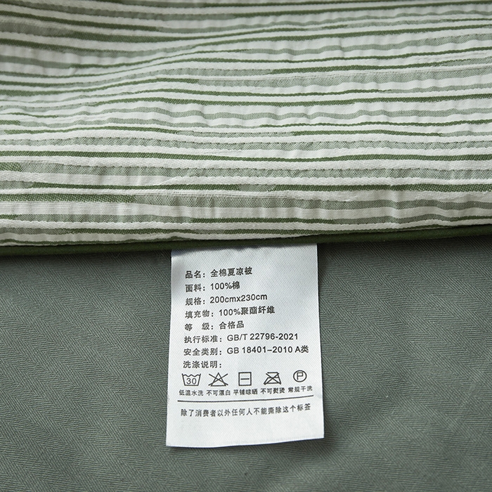 91家纺网 家纺一手货源 找家纺 怡家居 2025新款色织大提花腊肠狗夏被夏凉被空调被四件套 夏被-绿条腊肠狗