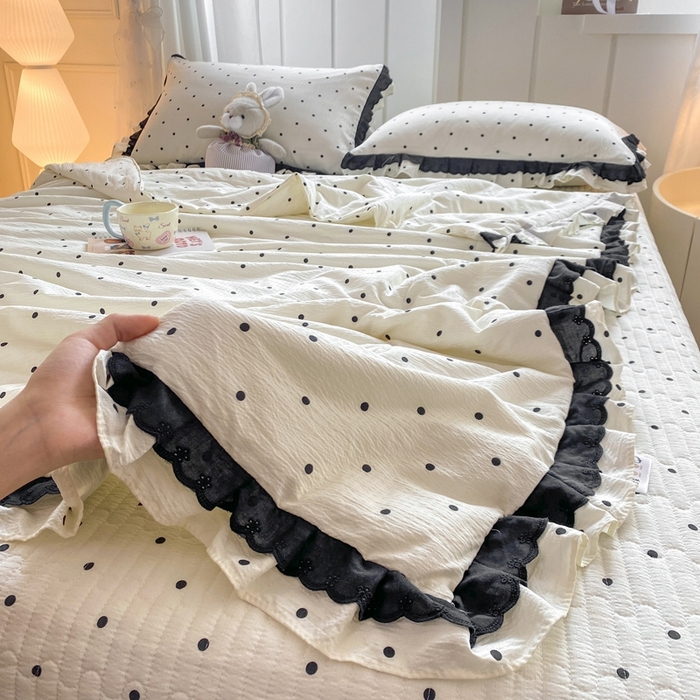 91家纺网 家纺一手货源 找家纺 （总）富之航家纺 2025直播爆款公主风床盖夏被四件套