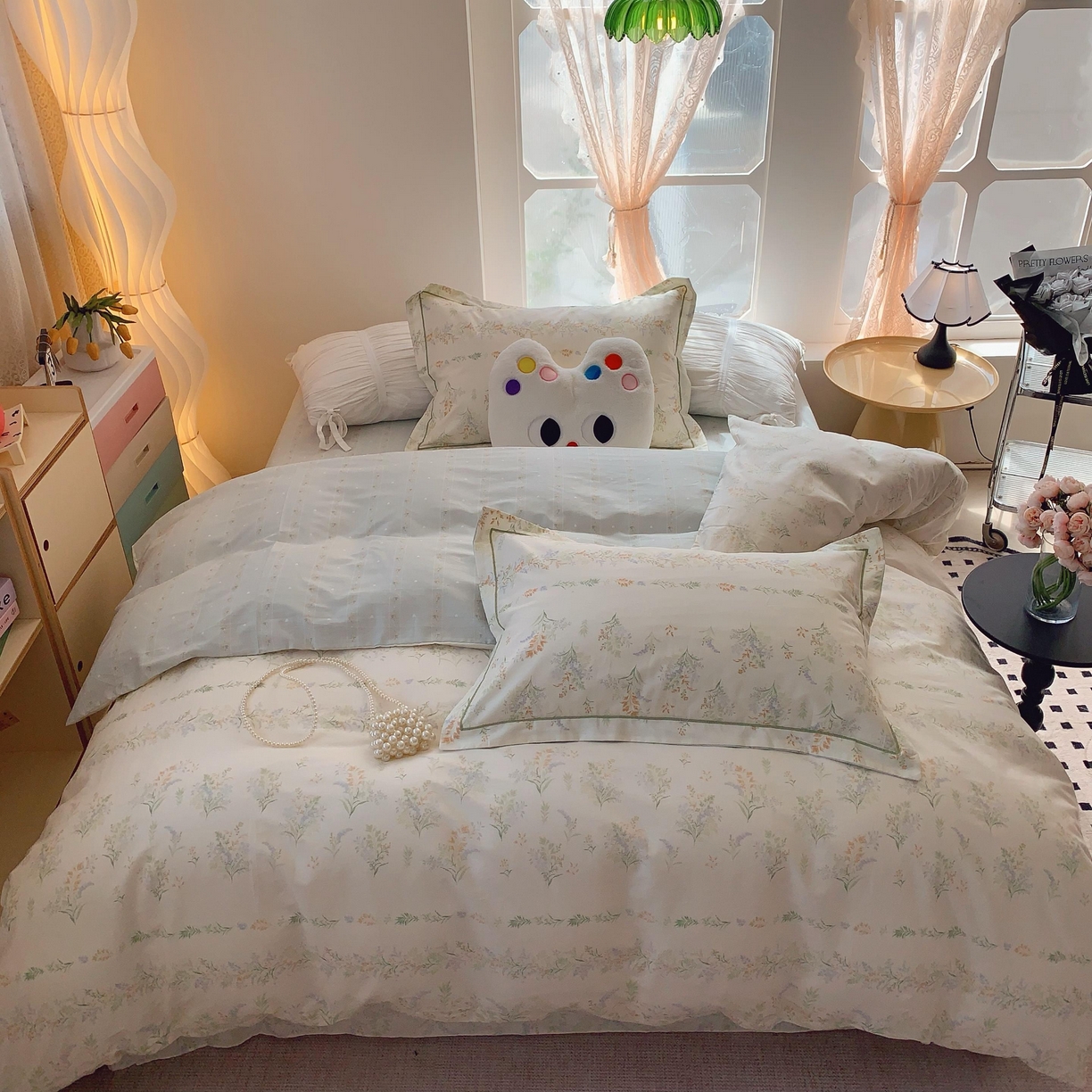 莱豫家纺 2025新款亲肤舒适小清新印花全棉纯棉四件套-第二批 芳草恋