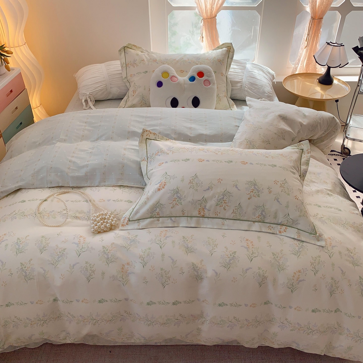 91家纺网 家纺一手货源 找家纺 莱豫家纺 2025新款亲肤舒适小清新印花全棉纯棉四件套-第二批 芳草恋