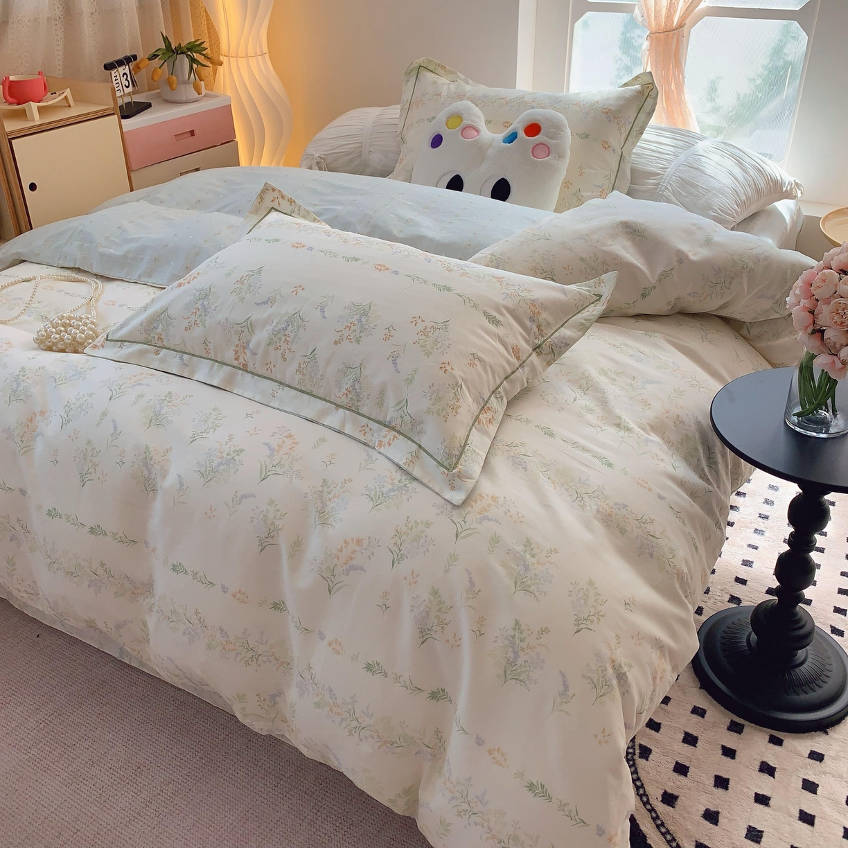 91家纺网 家纺一手货源 找家纺 莱豫家纺 2025新款亲肤舒适小清新印花全棉纯棉四件套-第二批 芳草恋