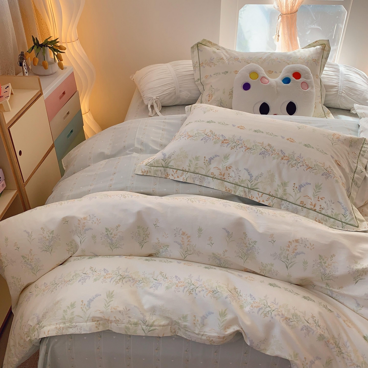 91家纺网 家纺一手货源 找家纺 莱豫家纺 2025新款亲肤舒适小清新印花全棉纯棉四件套-第二批 芳草恋