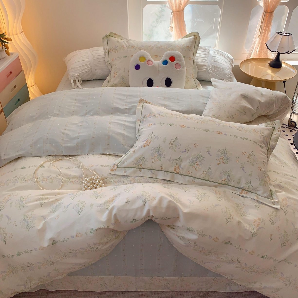 91家纺网 家纺一手货源 找家纺 莱豫家纺 2025新款亲肤舒适小清新印花全棉纯棉四件套-第二批 芳草恋