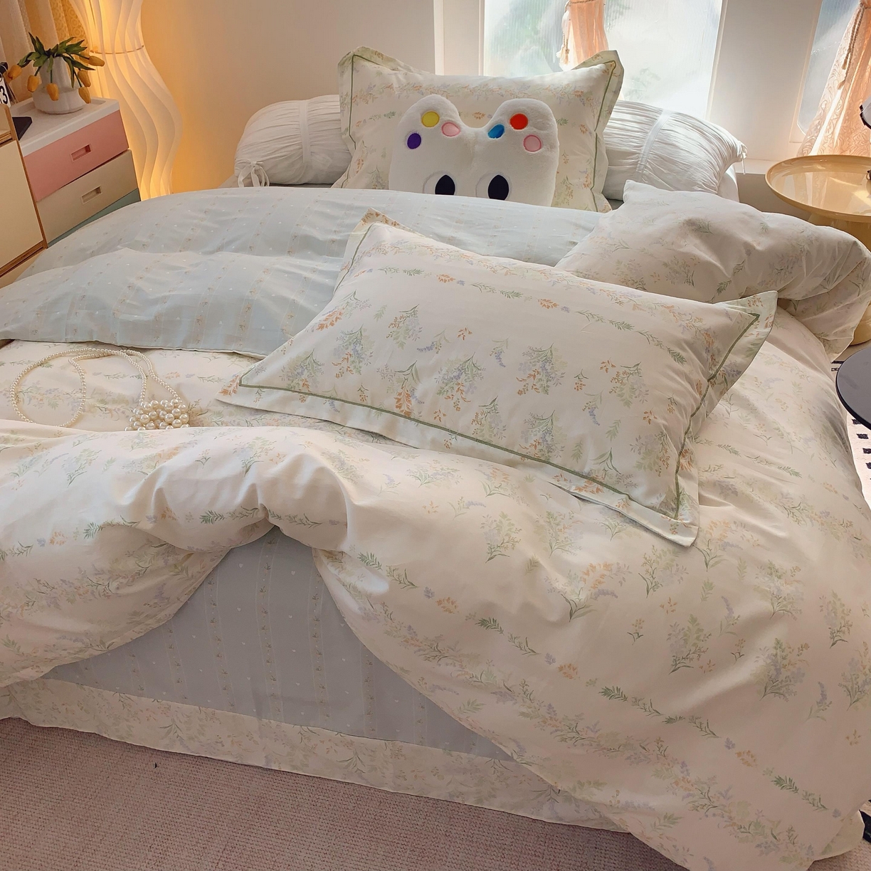 91家纺网 家纺一手货源 找家纺 莱豫家纺 2025新款亲肤舒适小清新印花全棉纯棉四件套-第二批 芳草恋