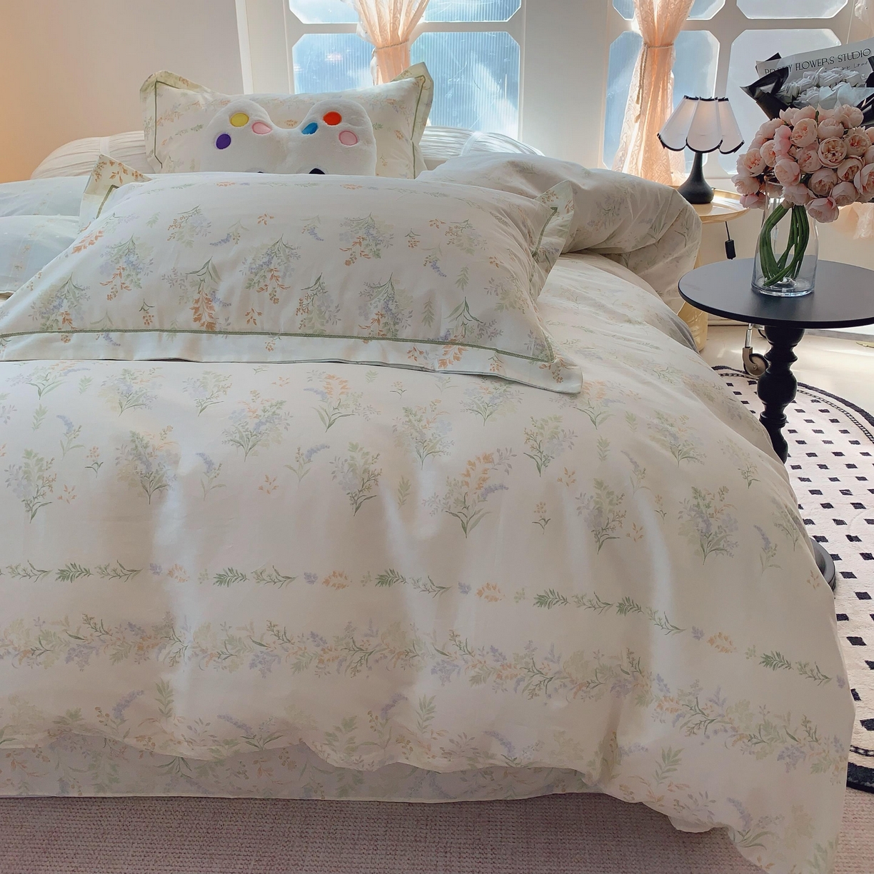 91家纺网 家纺一手货源 找家纺 莱豫家纺 2025新款亲肤舒适小清新印花全棉纯棉四件套-第二批 芳草恋