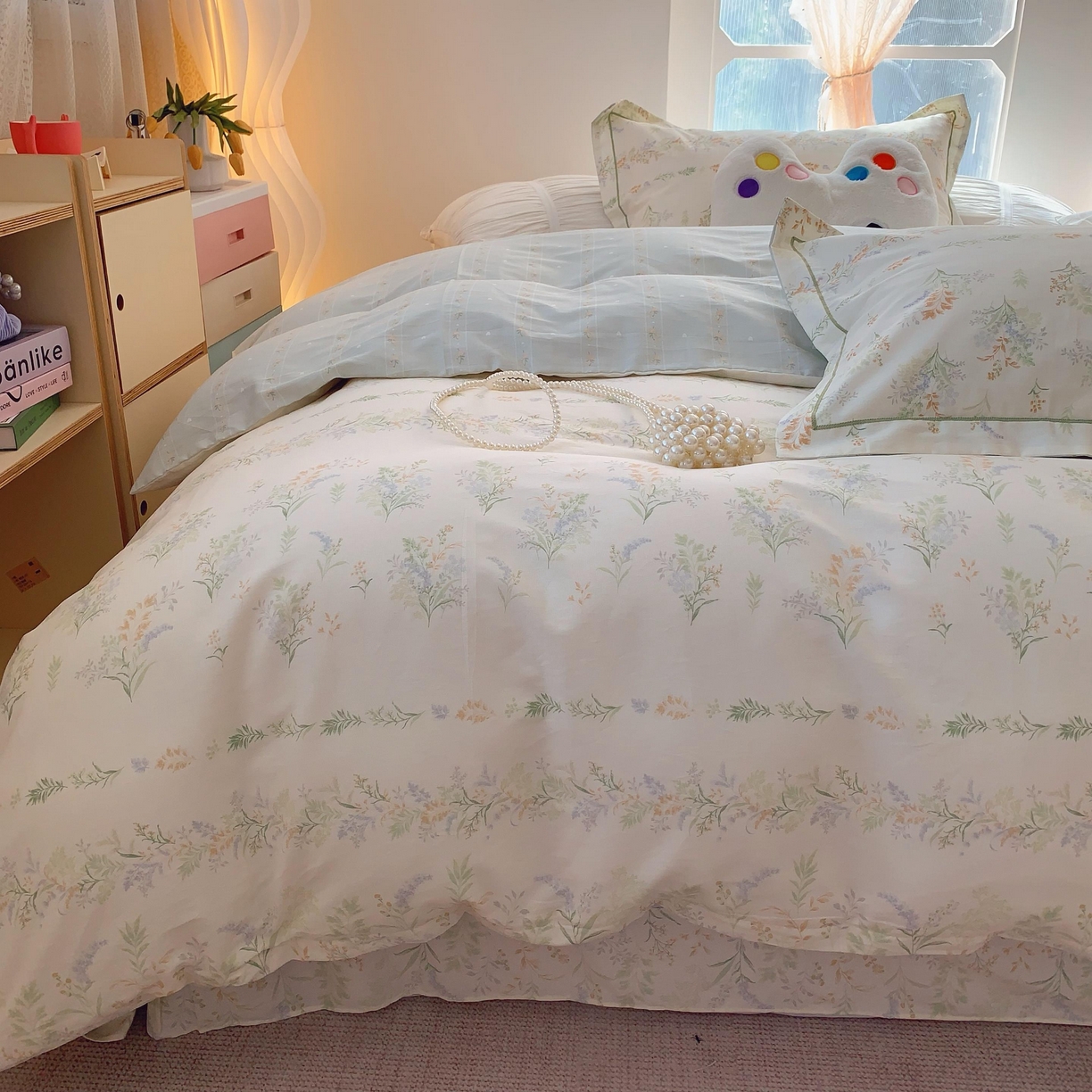 91家纺网 家纺一手货源 找家纺 莱豫家纺 2025新款亲肤舒适小清新印花全棉纯棉四件套-第二批 芳草恋