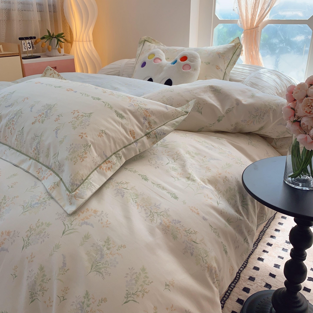 91家纺网 家纺一手货源 找家纺 莱豫家纺 2025新款亲肤舒适小清新印花全棉纯棉四件套-第二批 芳草恋