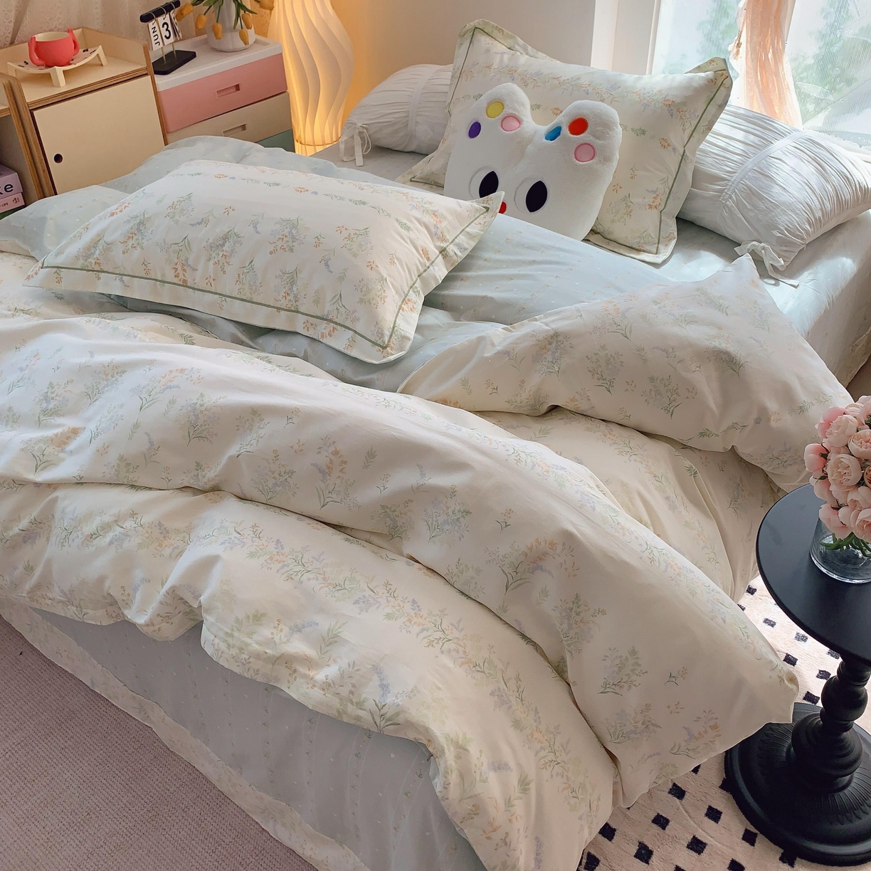 91家纺网 家纺一手货源 找家纺 莱豫家纺 2025新款亲肤舒适小清新印花全棉纯棉四件套-第二批 芳草恋