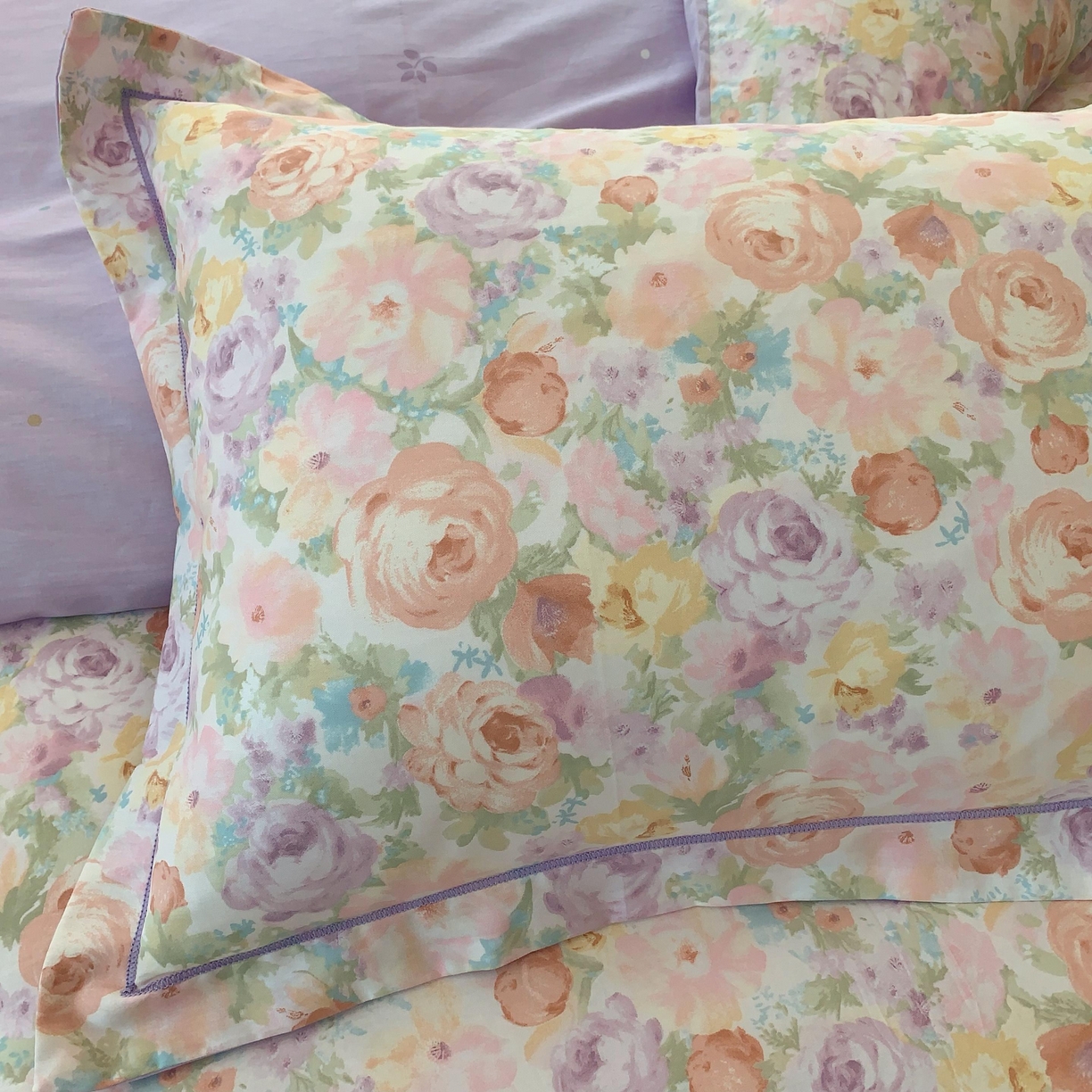 91家纺网 家纺一手货源 找家纺 莱豫家纺 2025新款亲肤舒适小清新印花全棉纯棉四件套-第二批 花月岛