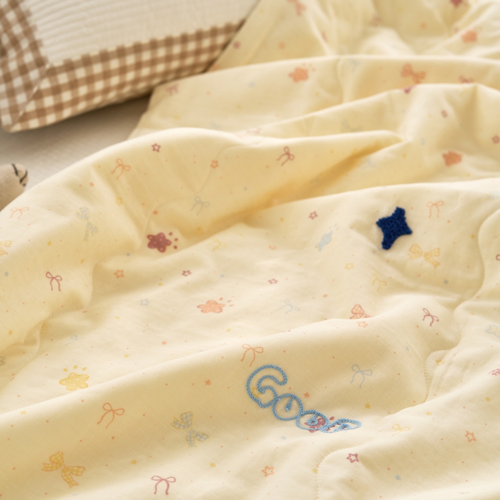 91家纺网 家纺一手货源 找家纺 （总）洋铭区（原狠狠爱） 2025新款双层纱毛巾绣夏被夏凉被空调被