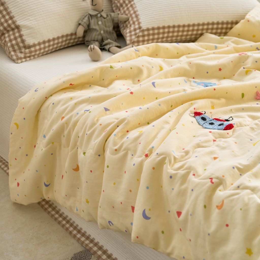 91家纺网 家纺一手货源 找家纺 洋铭区（原狠狠爱） 2025新款双层纱毛巾绣夏被夏凉被空调被 海洋公园