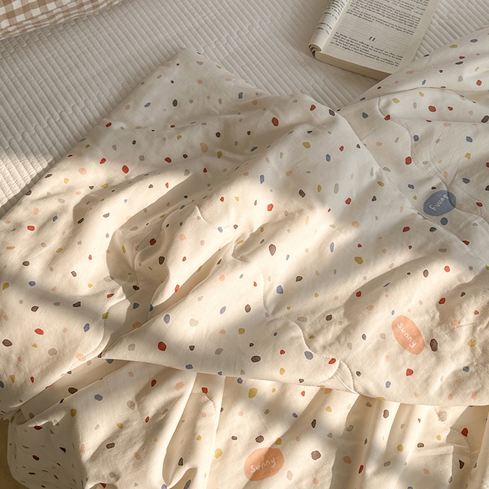 91家纺网 家纺一手货源 找家纺 洋铭区（原狠狠爱） 2025新款双层纱毛巾绣夏被夏凉被空调被 可爱考拉