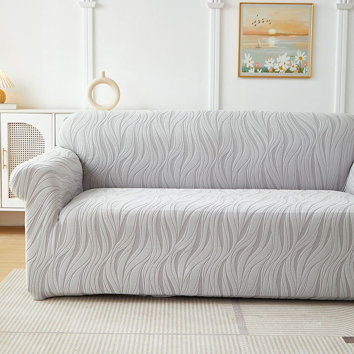 91家纺网 家纺一手货源 找家纺 （总）共鸣沙发套 2025春夏新款水波纹弹力提花全包万能沙发套单沙发套全包款