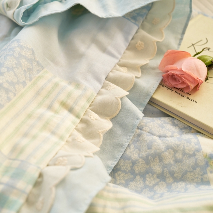 91家纺网 家纺一手货源 找家纺 （总）洋铭区（原狠狠爱） 2025新款A类双层纱双层花边款系列夏被夏凉被空调被