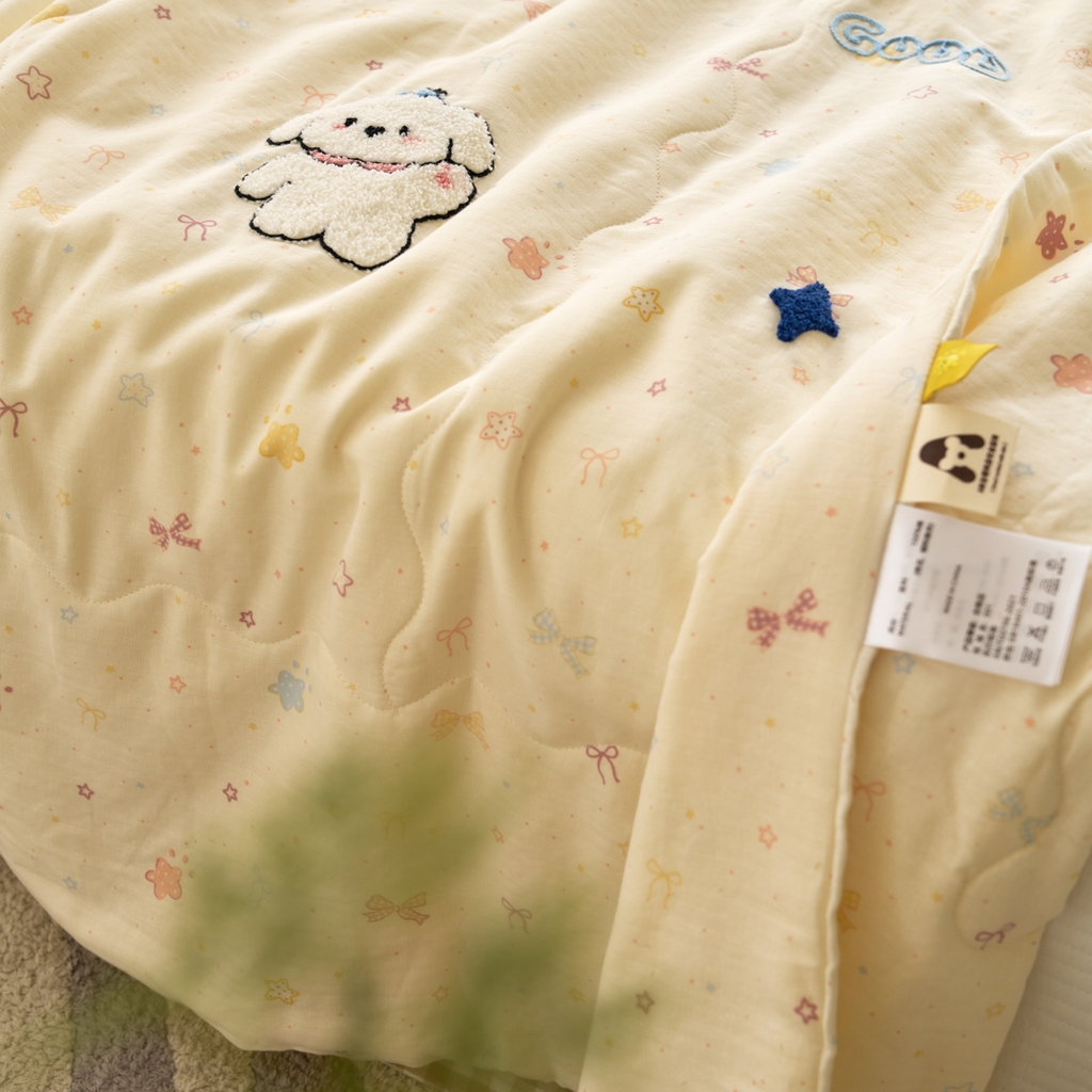 91家纺网 家纺一手货源 找家纺 （总）洋铭区（原狠狠爱） 2025新款双层纱毛巾绣夏被夏凉被空调被