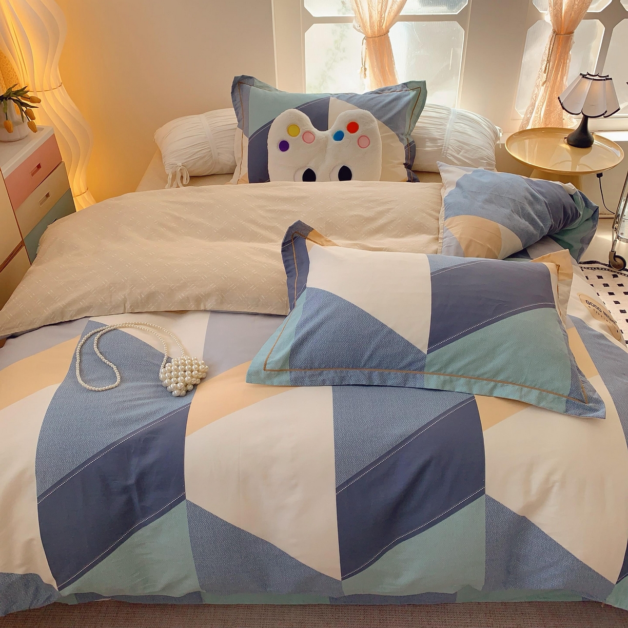 91家纺网 家纺一手货源 找家纺 莱豫家纺 2025新款亲肤舒适小清新印花全棉纯棉四件套-第二批 苏格世家