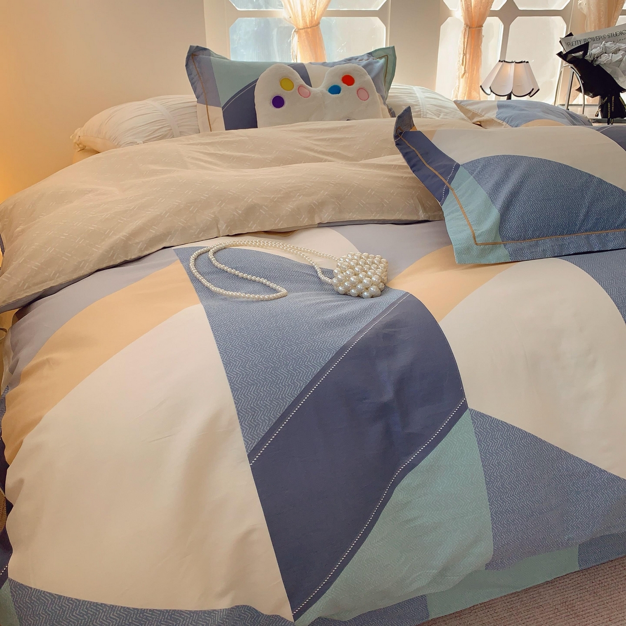 91家纺网 家纺一手货源 找家纺 莱豫家纺 2025新款亲肤舒适小清新印花全棉纯棉四件套-第二批 苏格世家