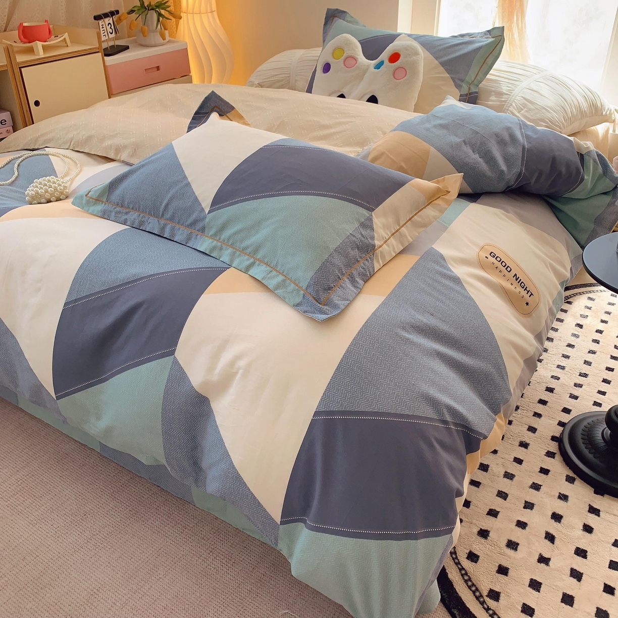 91家纺网 家纺一手货源 找家纺 莱豫家纺 2025新款亲肤舒适小清新印花全棉纯棉四件套-第二批 苏格世家