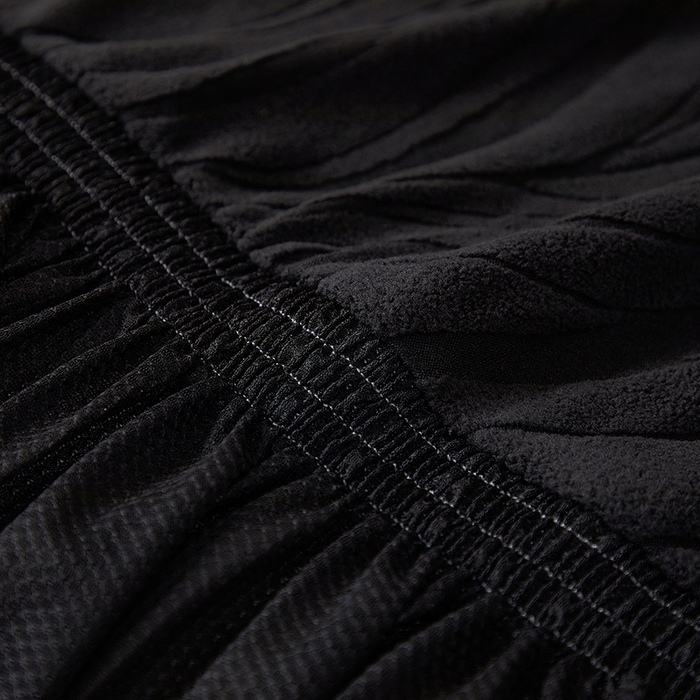 91家纺网 家纺一手货源 找家纺 共鸣沙发套 2025春夏新款水波纹裙摆弹力提花全包万能沙发套单沙发套裙摆款 黑色