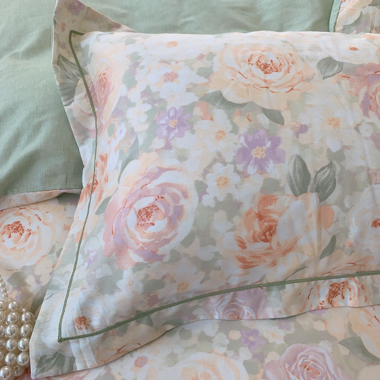 91家纺网 家纺一手货源 找家纺 莱豫家纺 2025新款亲肤舒适小清新印花全棉纯棉四件套-第二批 晚棠