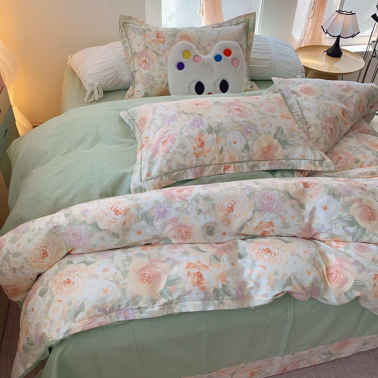 91家纺网 家纺一手货源 找家纺 莱豫家纺 2025新款亲肤舒适小清新印花全棉纯棉四件套-第二批 晚棠