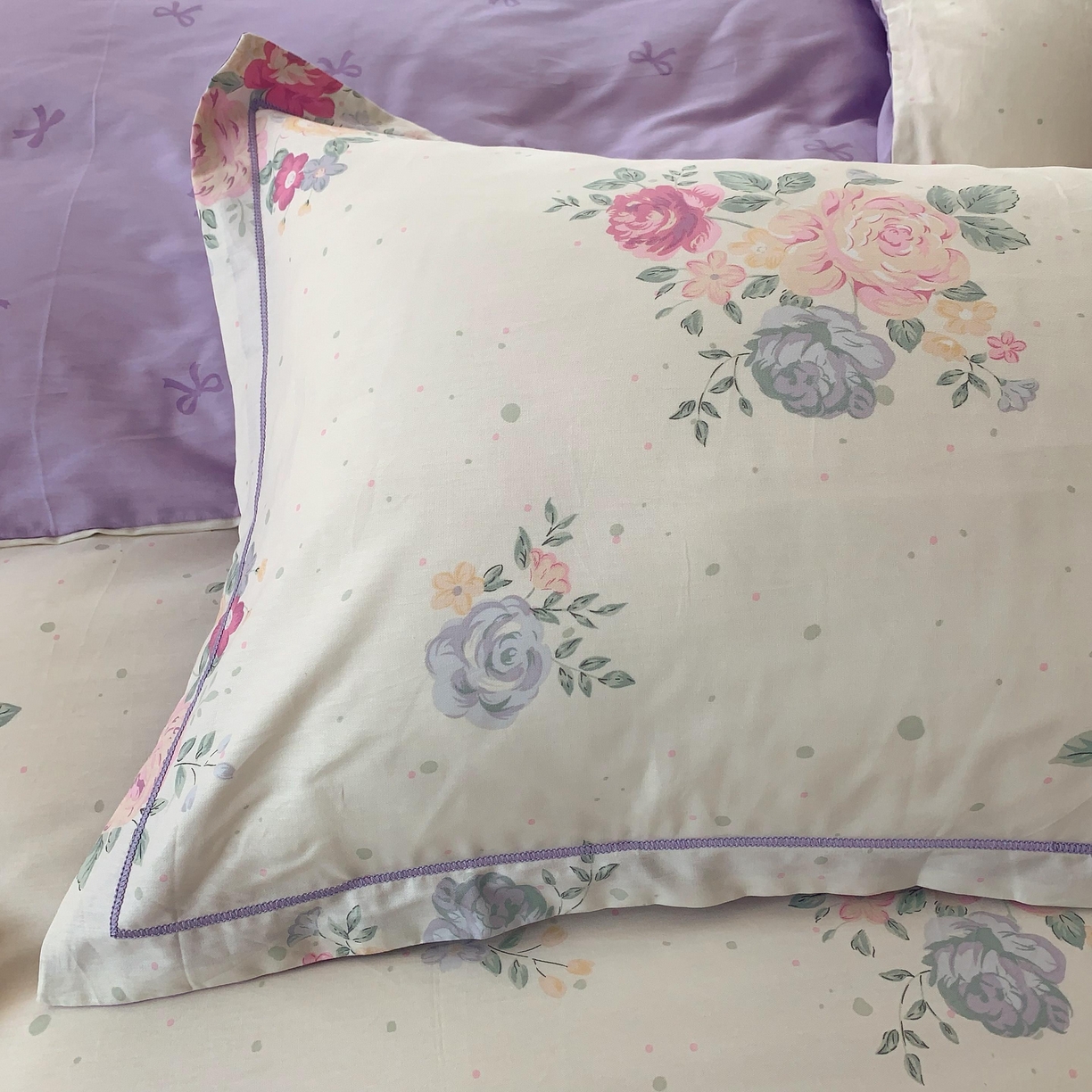 91家纺网 家纺一手货源 找家纺 莱豫家纺 2025新款亲肤舒适小清新印花全棉纯棉四件套-第二批 云端花海