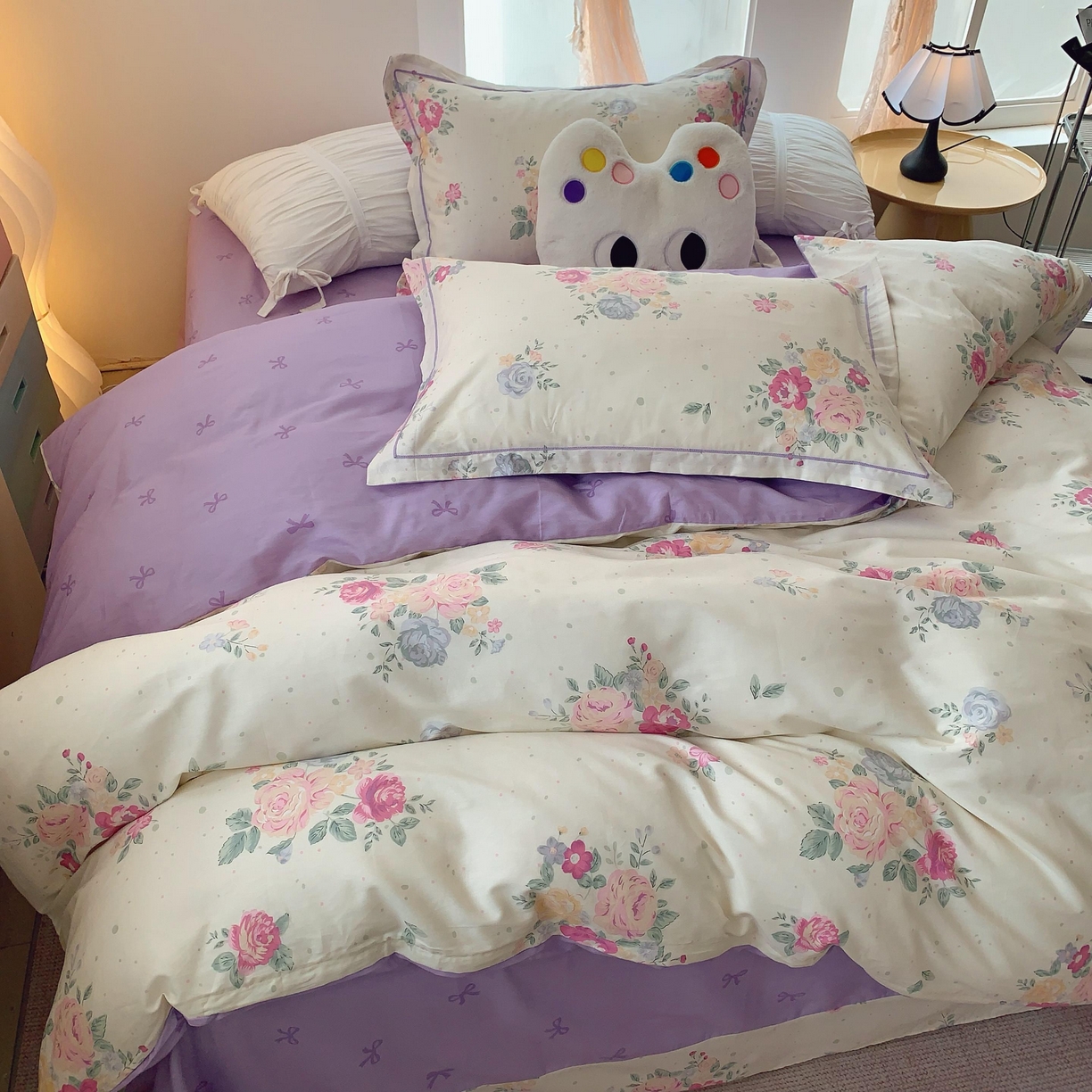 91家纺网 家纺一手货源 找家纺 莱豫家纺 2025新款亲肤舒适小清新印花全棉纯棉四件套-第二批 云端花海