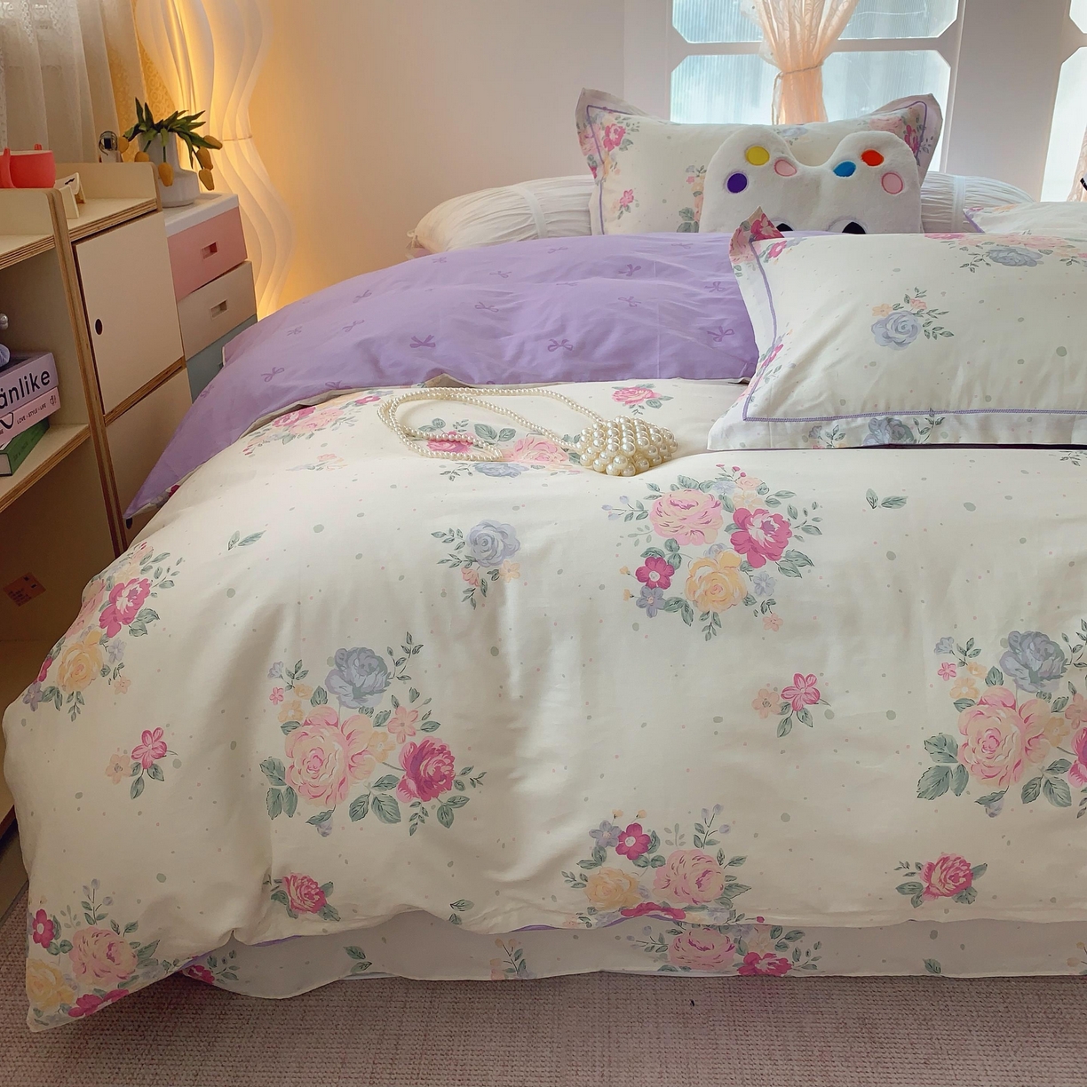 91家纺网 家纺一手货源 找家纺 莱豫家纺 2025新款亲肤舒适小清新印花全棉纯棉四件套-第二批 云端花海